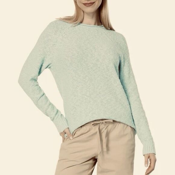 L.L. Bean Sweaters - LL Bean Sage Green Midweight Cotton Slub Rollneck Pullover Sweater MEDIUM PETITE